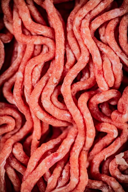 Raw minced fresh meat Macro background