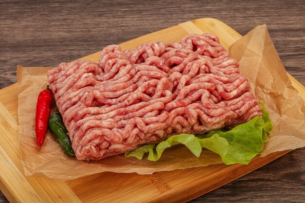 Raw Minced pork meat for cooking