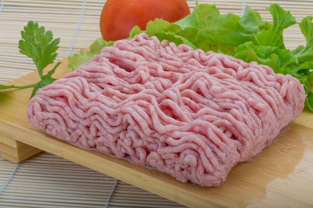 Raw minced pork meat