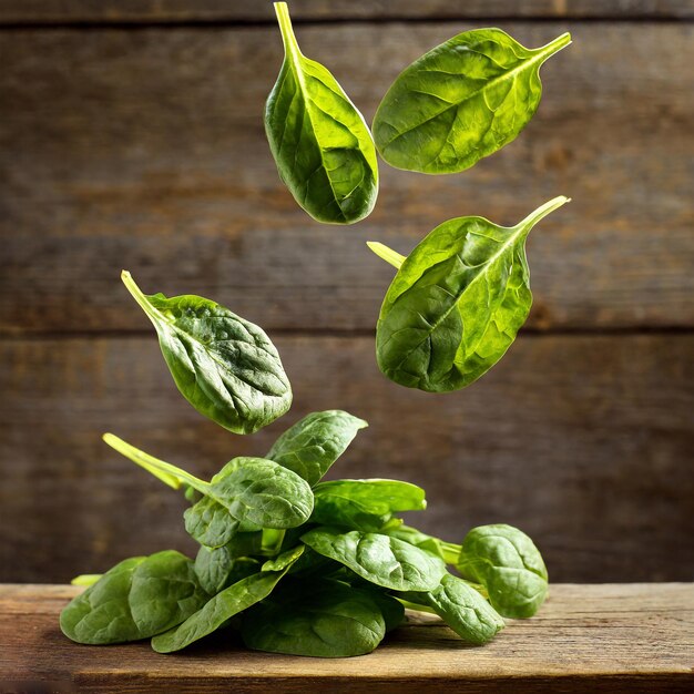 Foto spinaci freschi grezzi di natura foglie di vitamina agricoltura verdura su sfondo bianco