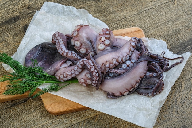 Raw octopus