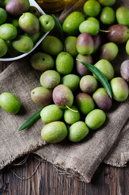 Raw olive for making oil