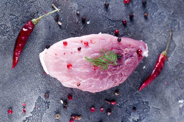 Raw Organic Boneless Pork Chops Ready to Cook