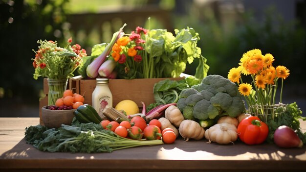 Raw organic spring farmers market box