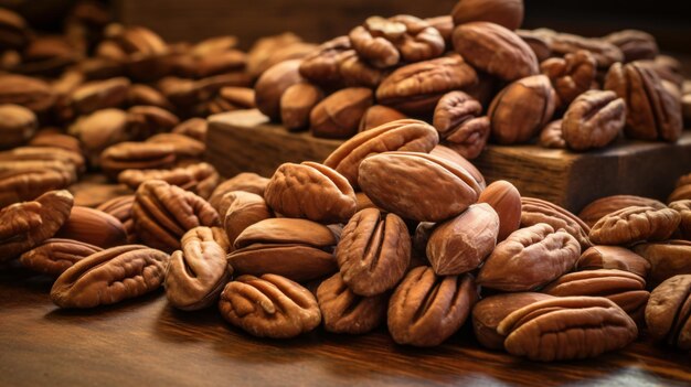 Raw organic whole pecan nuts