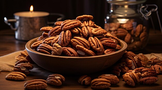 Raw organic whole pecan nuts