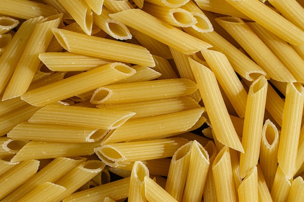 Raw pasta close-up. pasta background