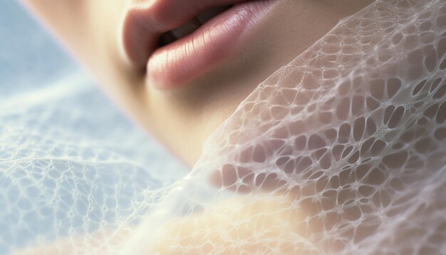 Photo raw photo close up of a young woman's skin for a skincare products promotional campaign high reso