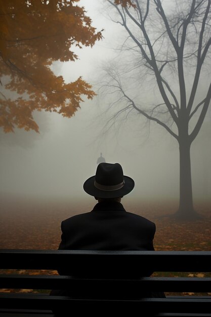 Photo raw photography the backside of father merrin from the exorcist 1978 with his iconic hat