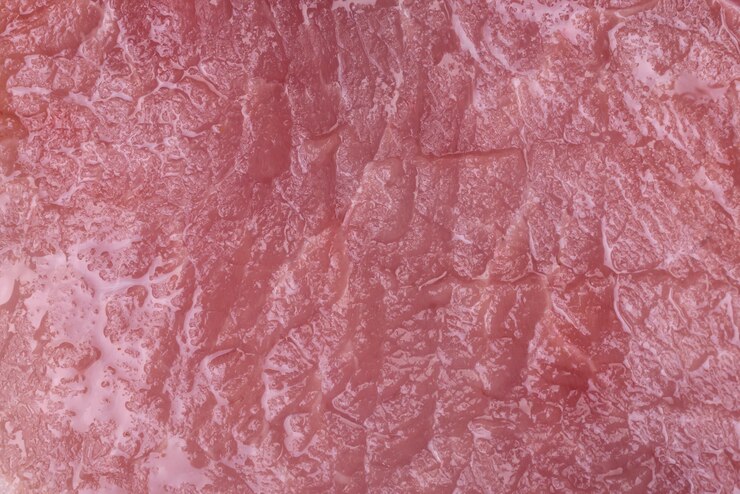 Photo 生の骨付き豚肉またはリブを塩スパイスとハーブでスライスして