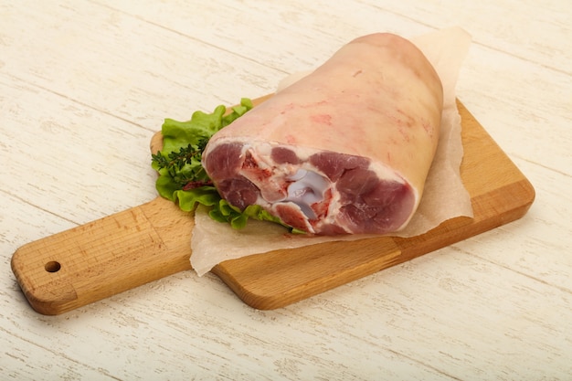 Raw pork knee