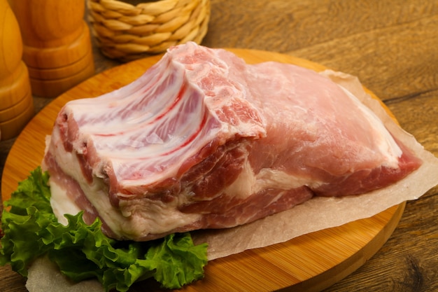 Raw pork meat