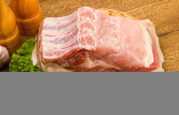 Raw pork meat