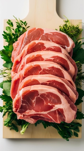 Raw pork meat