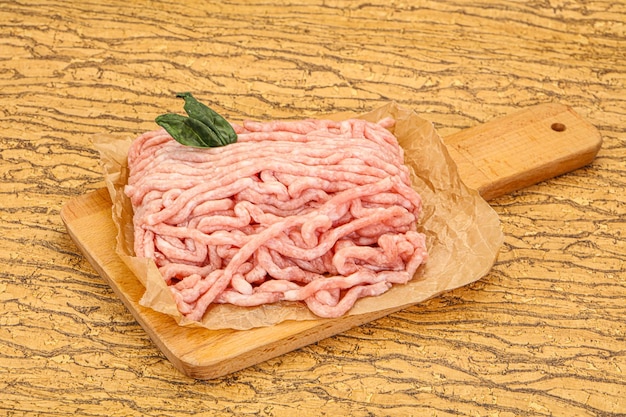 Raw pork minced meat for cooking