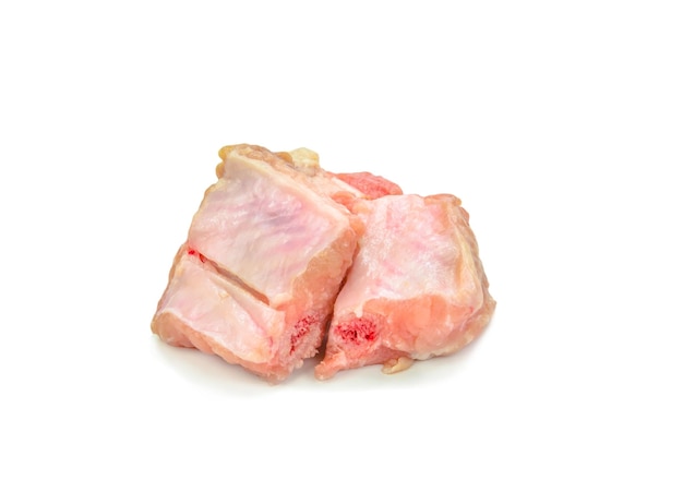 raw pork ribs on background