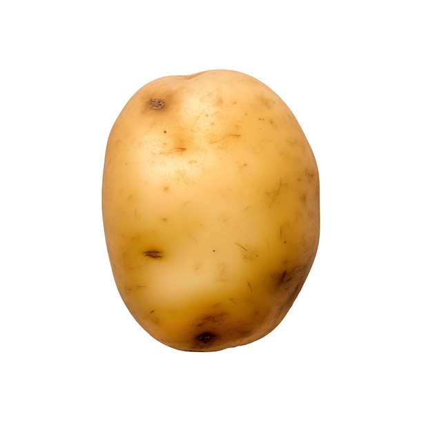 Raw potato are cut out on a transparent background small potato as a design element to be inserted