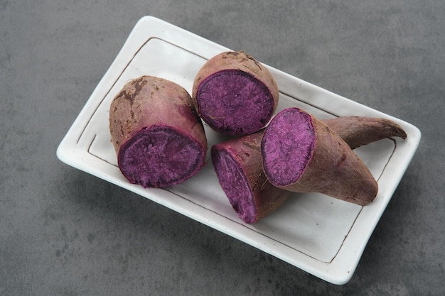 Raw Purple Sweet Potatoes ubi ungu