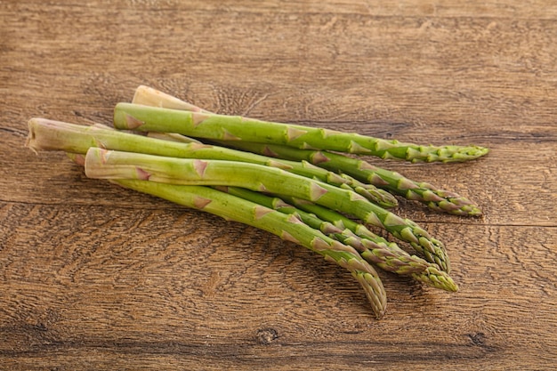 Raw ripe green fresh asparagus