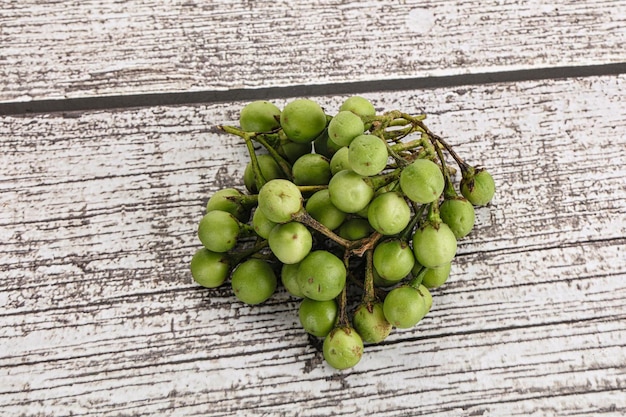 Raw ripe wild pea eggplant for cooking