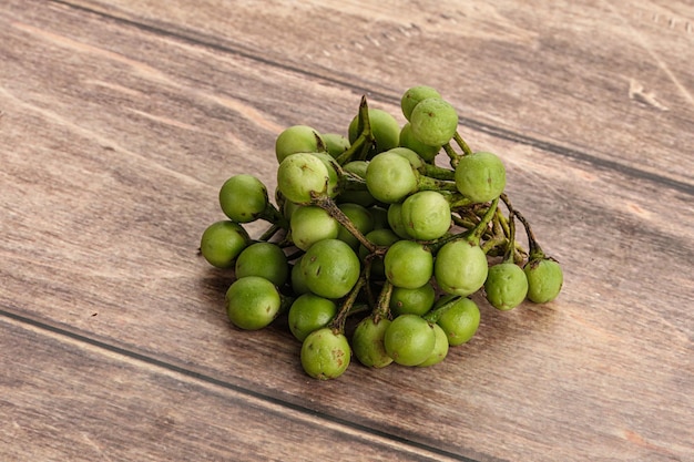 Raw ripe wild pea eggplant for cooking