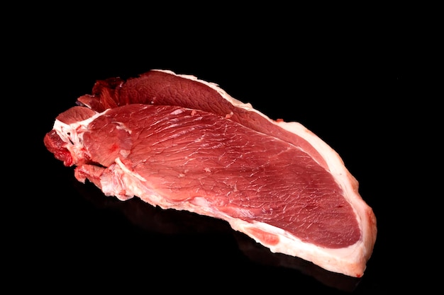 raw rumb meat steak isolated