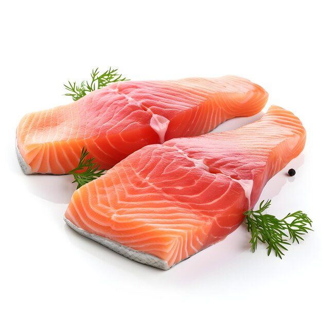 Raw Salmon Steaks