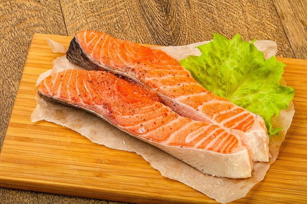 Raw salmon