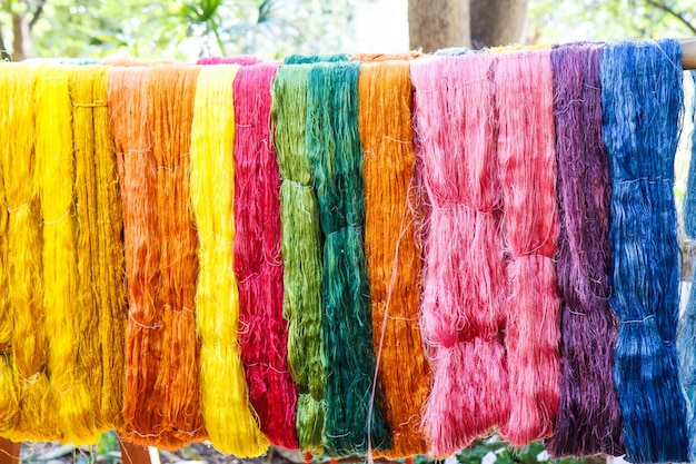 Raw silk thread color for background