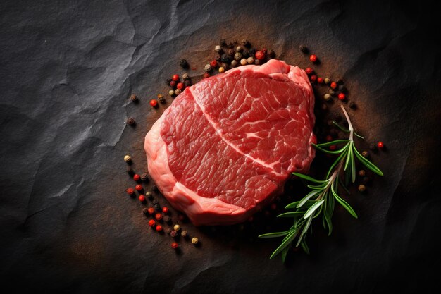 Raw sirloin steak background