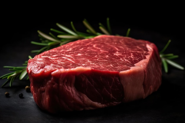 Raw sirloin steak background