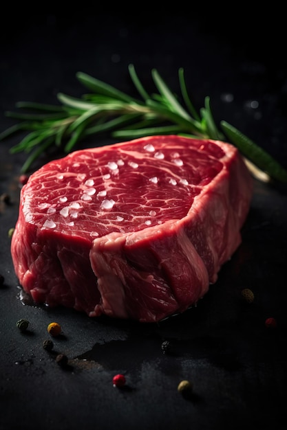 Raw sirloin steak background