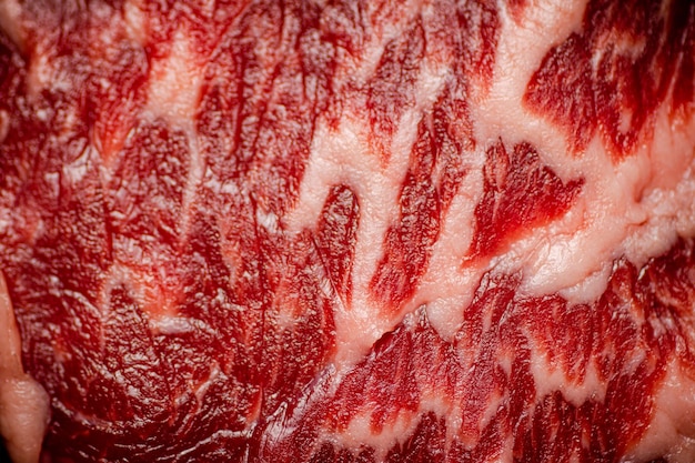 Raw steak macro background the texture of the meat