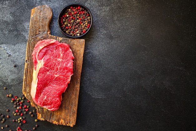 raw steak meat