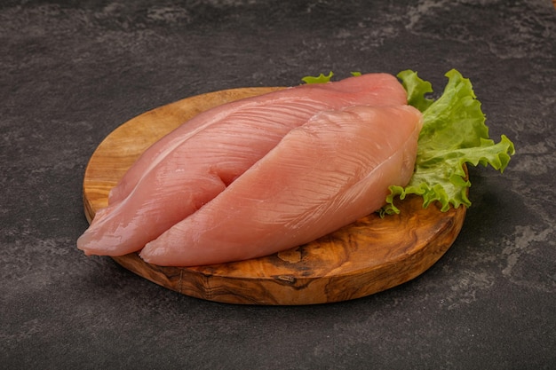 Raw turkey breast piece for cooking