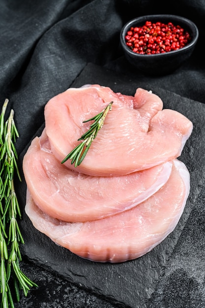 Raw Turkey breast steaks