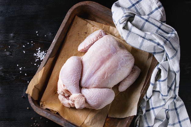 Photo raw uncooked chicken