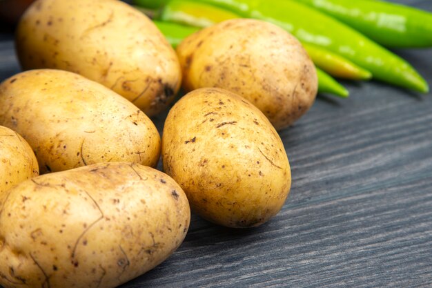 Raw vegetables before cooking for frying and braising in a pan