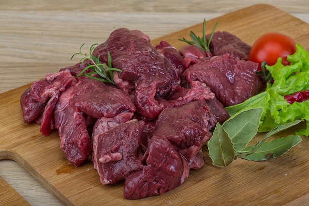 Raw venison