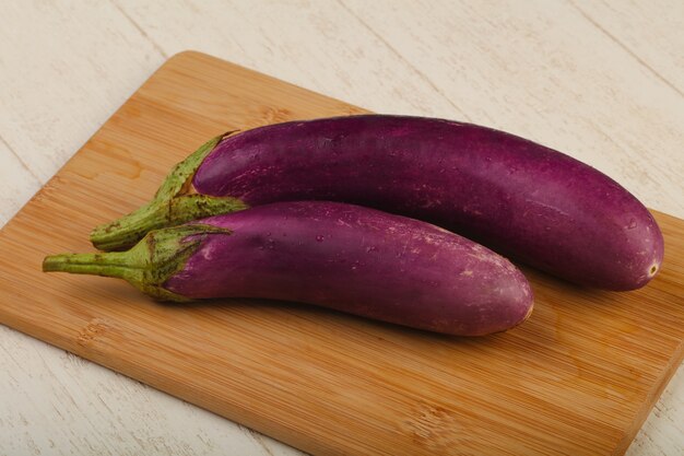 Raw violet eggplant