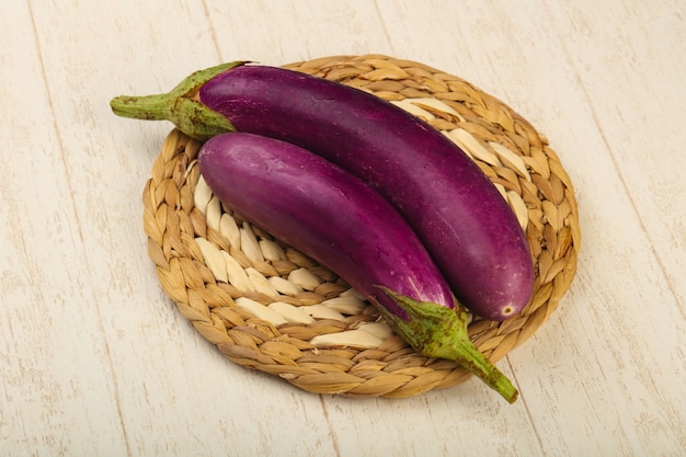 Raw violet eggplant