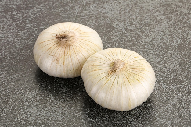 Raw white onion heap isolated