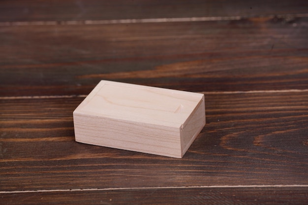 Raw wooden box for small items