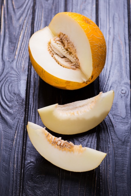 Raw yellow melon