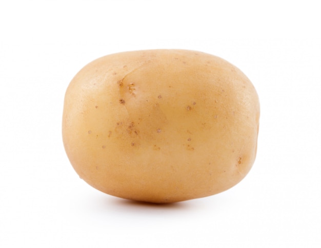 Raw yellow potato isolated on white 