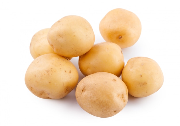 Raw yellow potato isolated