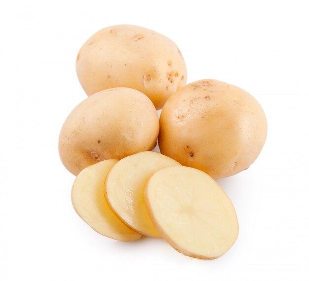 raw yellow potato isolated