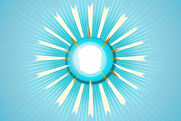 아쿠아 블루 배경 설정 예수의 성심에서 나오는 광선