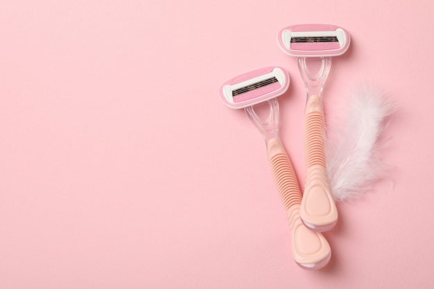 Razors on pink