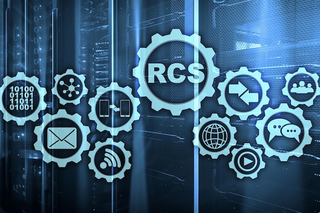 Foto rcs rich communication services communicatie protocol technologie concept